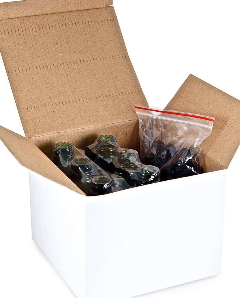 Vivaplex  6  Green  4 Oz Glass Bottles  With Glass Eye Droppers - Image 4