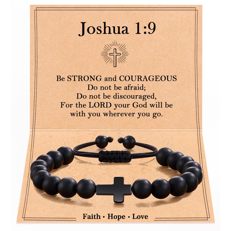Tarsus Teen Boy Gifts Cross Bracelet Teenage Boys Gift Ideas 13 15 12 14 16 18 Year Old Birthday Christmas Stocking Stuffers Easter Valentines' Day Christian Gifts for Teen Boys Kids Men - Image 1
