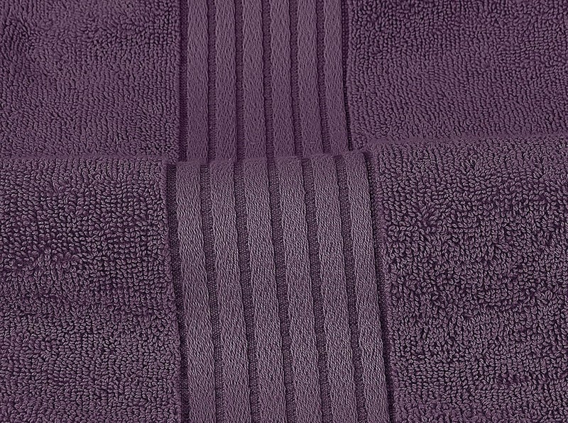 Utopia Towels 8 Piece Towel Set, 700 GSM, 2 Bath Towels, 2 Hand Towels and 4 Washcloths, Plum - Image 3