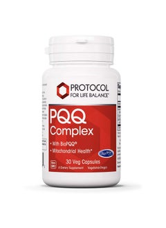 Protocol For Life Balance Protocol Pqq Complex Coq10 Acetyllcarnitine Vitamin B12 Energy 30 Veg Caps  - Image 1