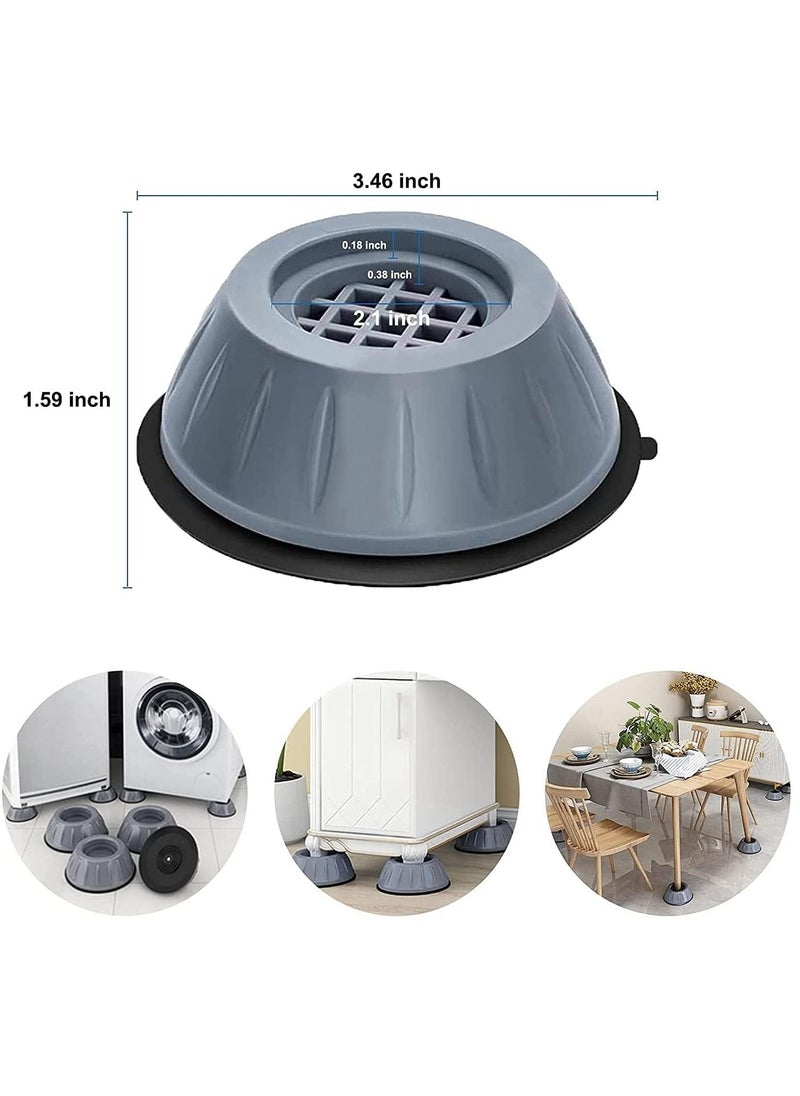 Anti Vibration Pads for Universal Washing Machine Universal Foot Pad Base, 4 x Universal Foot Stabiliser for Washing Machines, Refrigerators,
