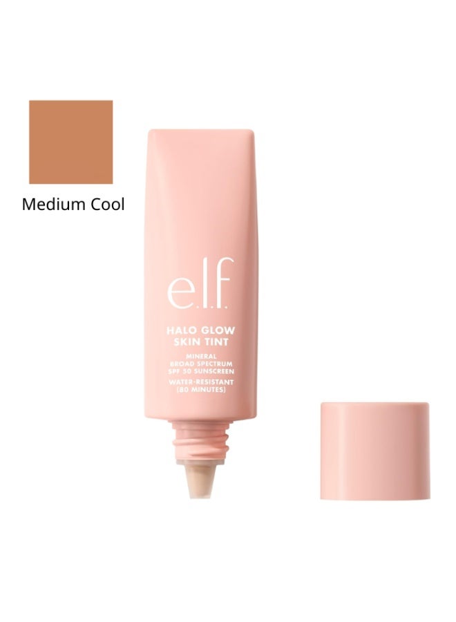 إلف هالو جلو سكين تينت بعامل حماية من الشمس 50، مرطب ملون للبشرة الفاتحة، يمنح توهجًا طبيعيًا، متوسط ​​البرودة - Image 1