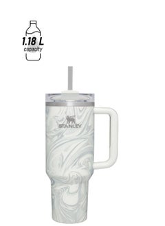 Quencher Stainless Steel Vacuum Insulated Tumbler with Lid and Straw for Water, Iced Tea or Coffee, Smoothie and More, 40 oz