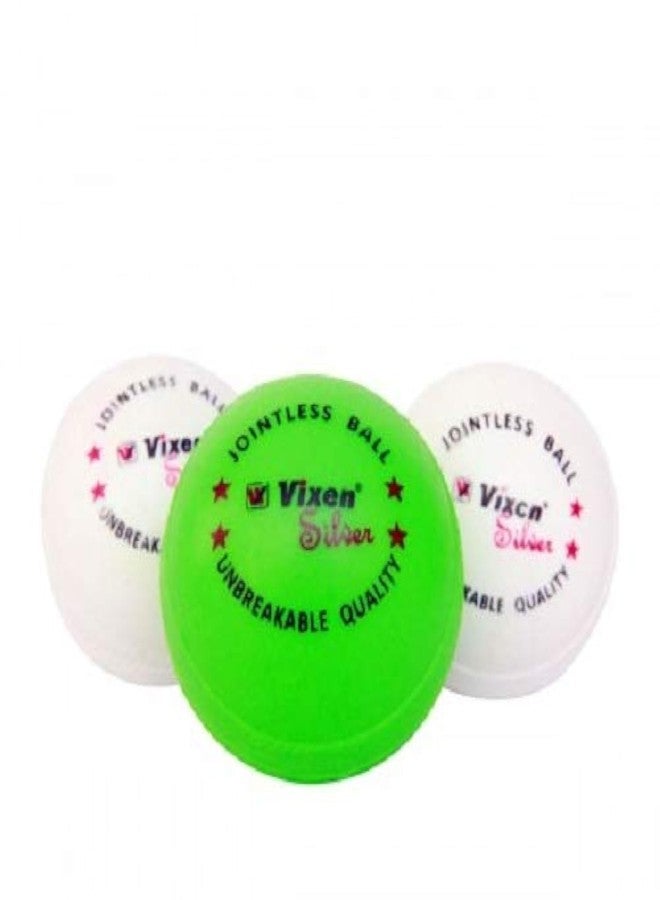 Vixen Plastic Unbreakable Cricket Ball (Multicolour) - Pack of 3 Standard Size - Image 1