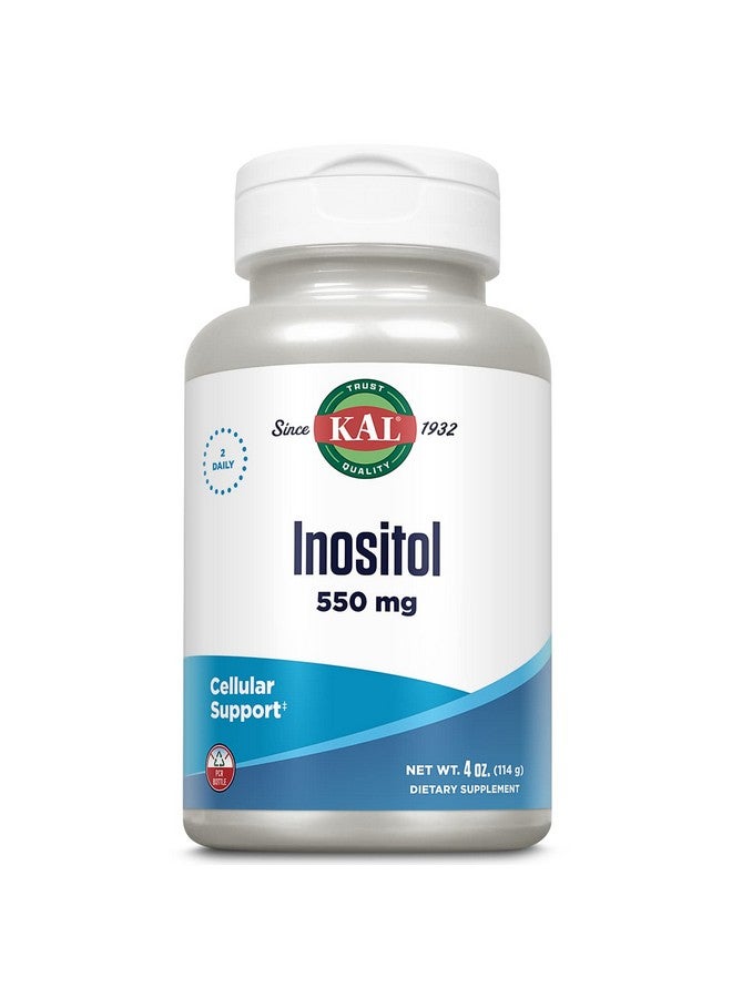 KAL Inositol Powder 550mg, Brain Health, Nervous System & Mood Support Supplement, Cellular Health Support, Enhanced Absorption Formula, Easy to Mix, Approx. 207 Servings, 4oz