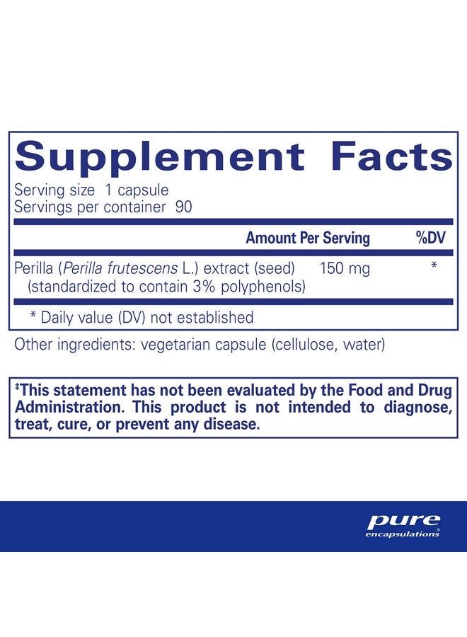 Pure Encapsulations مستخلص البيرلا ; دعم لتعديل صحي لسيتوكينات Th2 وصحة الغشاء المخاطي* ; 90 كبسولة - Image 3