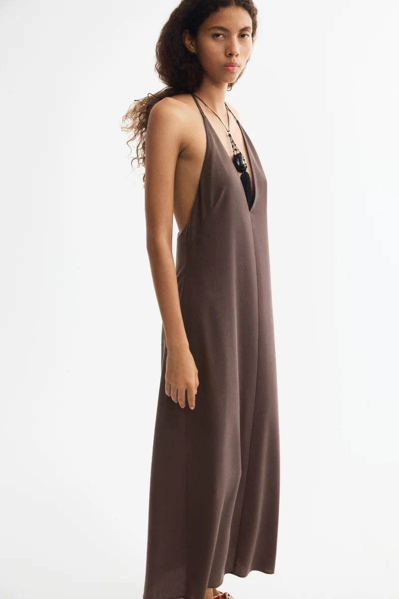 H&M  Crêpe halterneck dress for Women | Best Price UAE