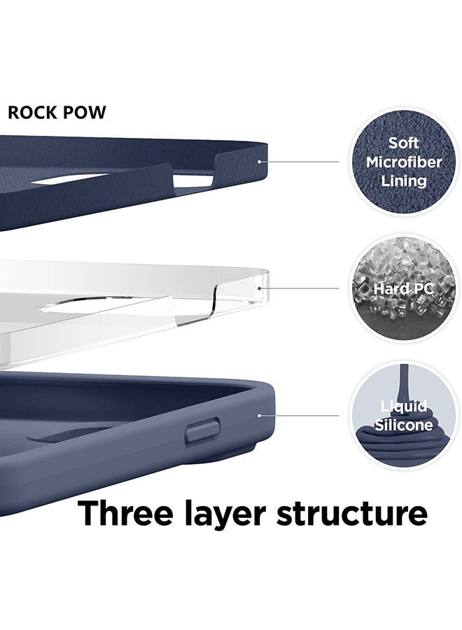 BORTEX Liquid Silicone Case For iPhone 13 Pro Max Case 6.7-inch Jean Indigo - Image 4