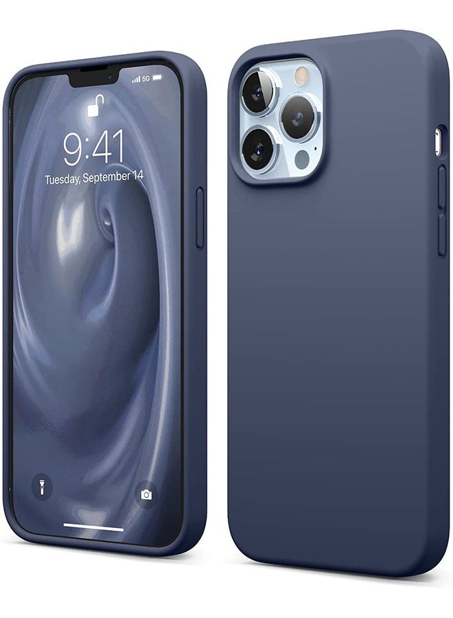 BORTEX Liquid Silicone Case For iPhone 13 Pro Max Case 6.7-inch Jean Indigo - Image 1