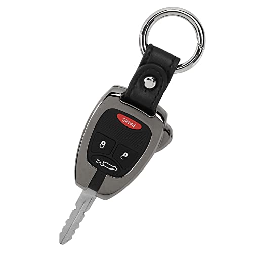 JeCar Key Fob Cover Case Aluminum Alloy Key Shell Protection Accessories Compatible with Jeep Wrangler JK JKU 2007-2018/Compass 2008-2016/Patriot 2011-2016, Gunmetal Grey - Image 1