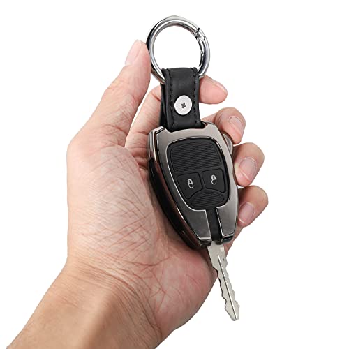 JeCar Key Fob Cover Case Aluminum Alloy Key Shell Protection Accessories Compatible with Jeep Wrangler JK JKU 2007-2018/Compass 2008-2016/Patriot 2011-2016, Gunmetal Grey - Image 2