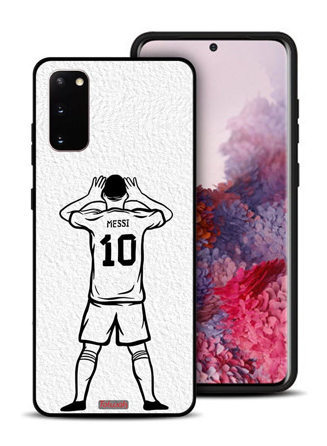 Tolwak Samsung Galaxy S20 5G Protective Case Cover Messi Sketch - Image 1