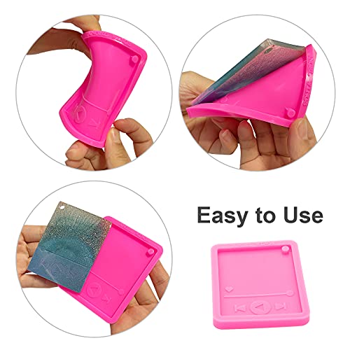 Angel Wings Shiny Glossy Resin Media Player Mold Epoxy Craft Keychain Silicone Moulds Polymer Clay DIY Jewelry Making Silicone Molds - Image 4