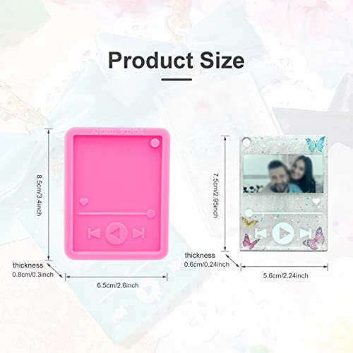 Angel Wings Shiny Glossy Resin Media Player Mold Epoxy Craft Keychain Silicone Moulds Polymer Clay DIY Jewelry Making Silicone Molds - Image 2