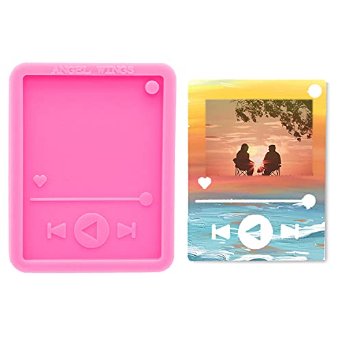 Angel Wings Shiny Glossy Resin Media Player Mold Epoxy Craft Keychain Silicone Moulds Polymer Clay DIY Jewelry Making Silicone Molds - Image 1