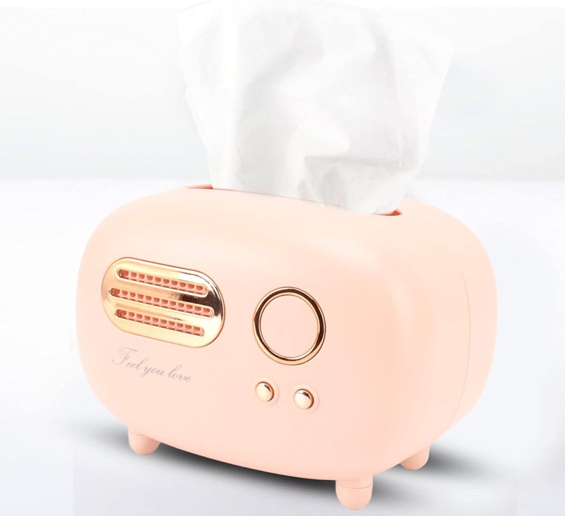 GOWENIC Retro Shape Tissue Cover Box, Vintage Tissue Box, Retro Decorative Holder for Bathroom Living Room Bedroom Nightstand (Pink) - Image 5