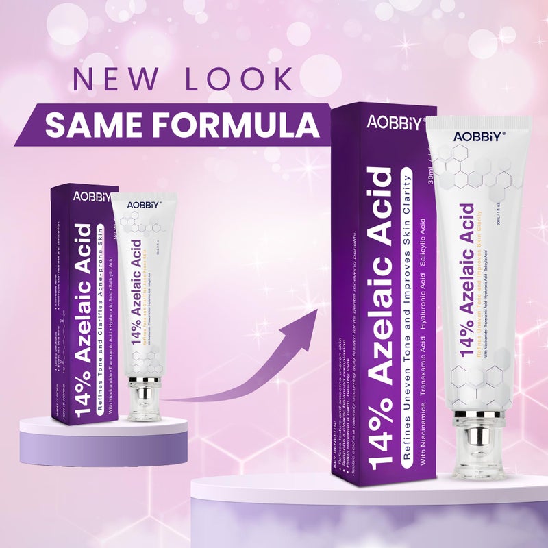 AOBBIY Azelaic Acid Cream for Face: Redness-Soothing Azelaic Acid Facial Cream for Uneven Tone, Blemish-Prone Skin, Pore Care and Skin Clarity Support, 1 oz - Image 2