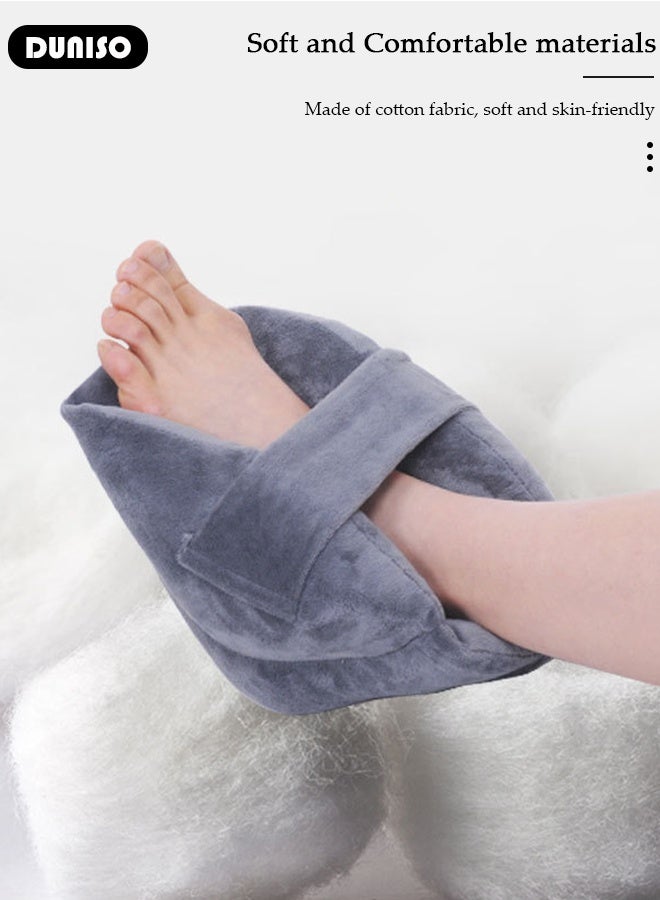 DUNISO وسادة حماية كعب القدم دعم كعب وسائد للضغط قرح فوم واقي كعب الكاحل لقرح السرير وسادة القدم لقرح الضغط تخفيف ألم الكعب - Image 4