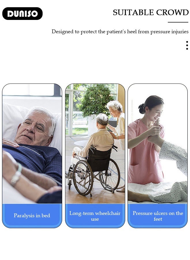 DUNISO وسادة حماية كعب القدم دعم كعب وسائد للضغط قرح فوم واقي كعب الكاحل لقرح السرير وسادة القدم لقرح الضغط تخفيف ألم الكعب - Image 2