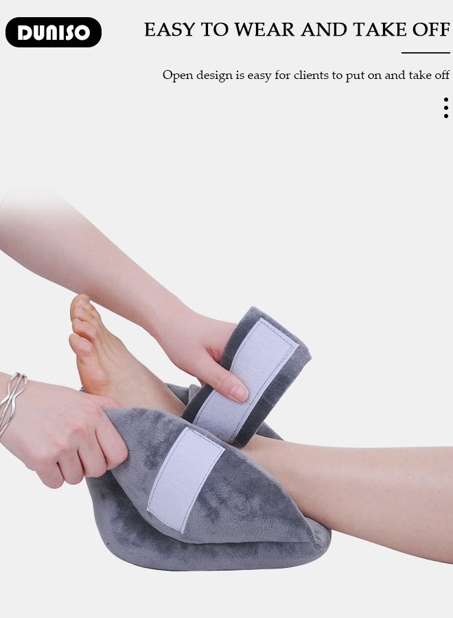 DUNISO وسادة حماية كعب القدم دعم كعب وسائد للضغط قرح فوم واقي كعب الكاحل لقرح السرير وسادة القدم لقرح الضغط تخفيف ألم الكعب - Image 5