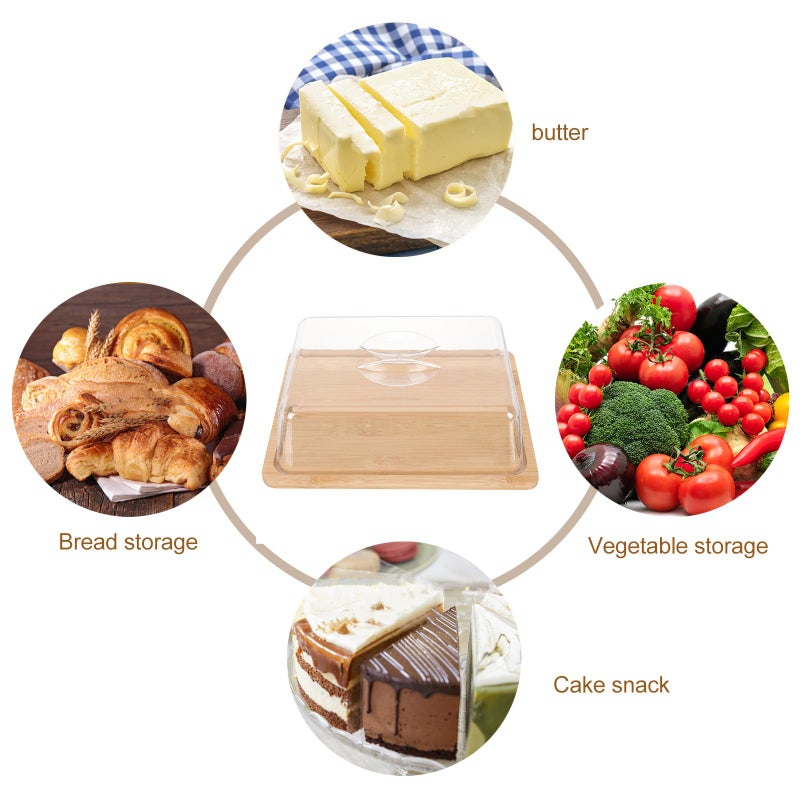 Rectangular Butter Dish With Handle For Refrigerator And Counter 24x18 5x7 3cm - Image 4