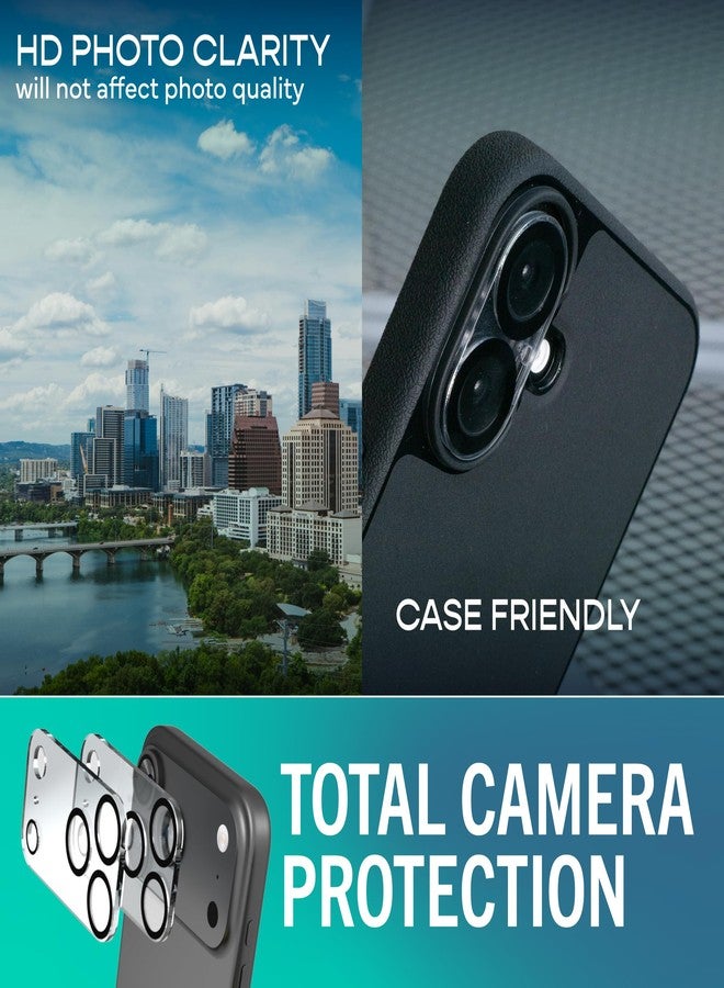 Smartish® iPhone 17 Pro Screen Protector + Camera Lens Covers - Tuff Sheet - 2-Pack Tempered Glass 9H Easy Install Frame Case-Friendly - Dynamic Island for Apple iPhone 17 Pro - Clear 2-Pack - Image 4