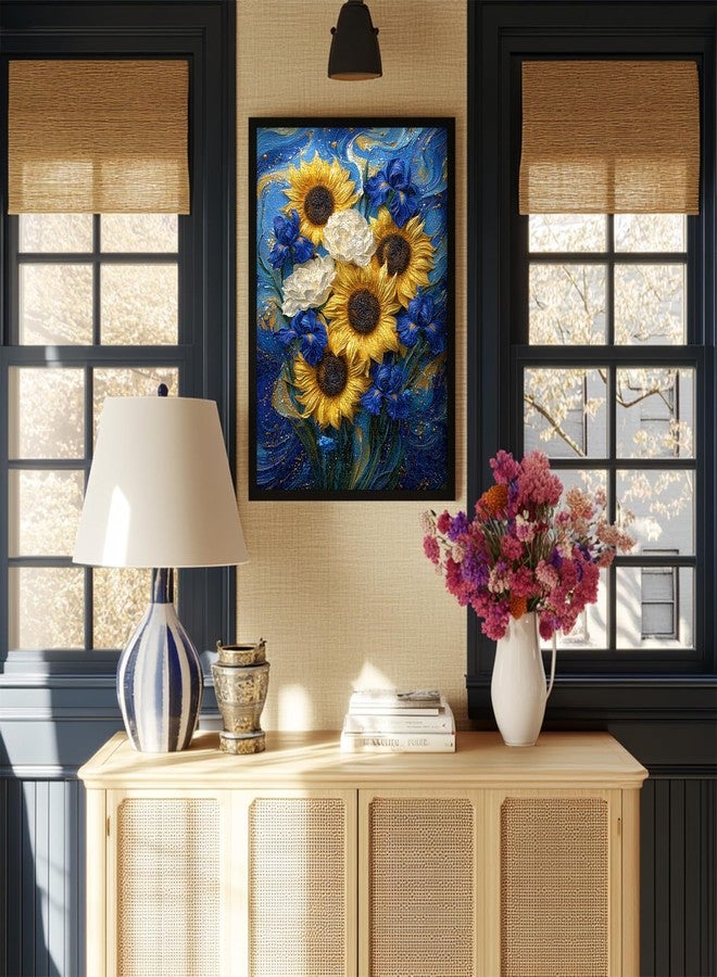 PICKFORU Sunflower Iris 1000 Piece Puzzle for Adults, Flower Plant Jigsaw Puzzles 1000 Pieces, Impossible Unique Art Puzzle as Home Decor - Image 4