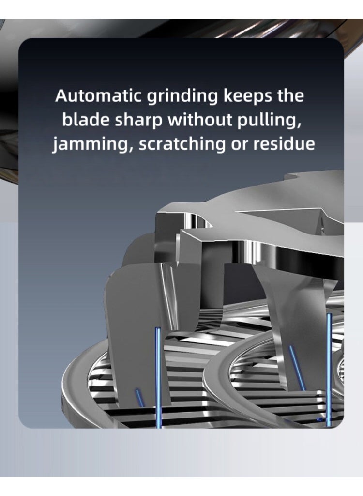 ماكينة حلاقة كهربائية صغيرة محمولة للرجال جديدة تمامًا مزودة بشاشة رقمية وماكينة حلاقة كهربائية للسيارة صغيرة (أسود) - Image 2