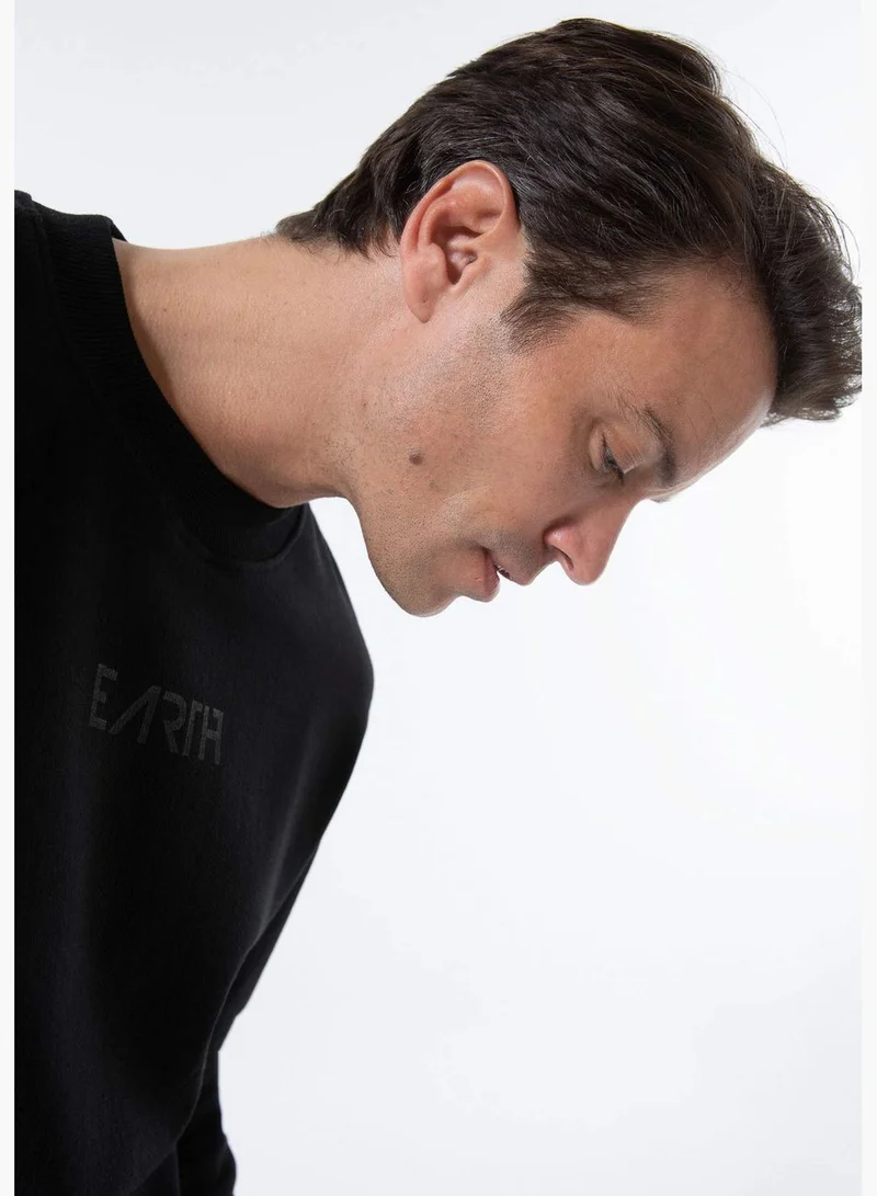 DeFacto Man Regular Fit Crew Neck Long Sleeve Knitted Sweatshirt