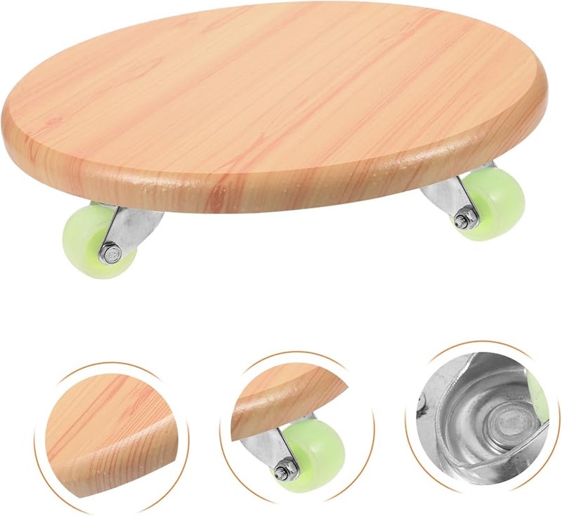 Mikinona Low Rolling Stool With Wheels For Pedicure Salon Office Comfortable And Stable - Image 4