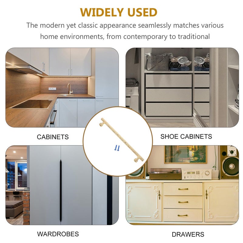 Zinc Alloy Knurled Cabinet Pull Handles 192mm Hole Centers Brushed Finish - Image 4