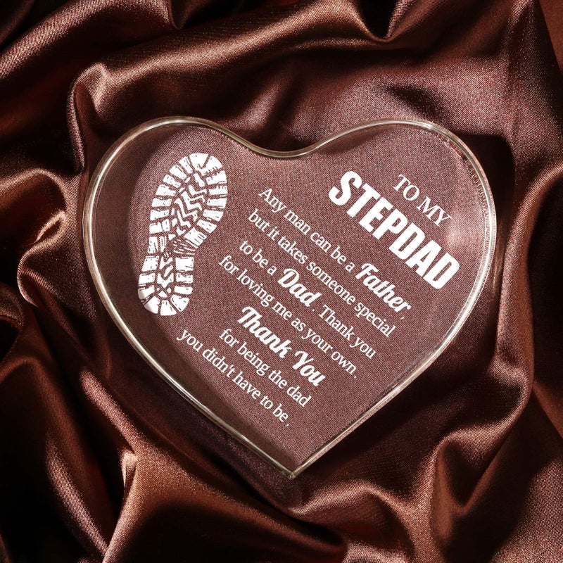 Milcier Step Dad Gifts  Bonus Dad Gifts from Daughter Son  3.9 inch Acrylic Keepsake  Best Gifts for Stepdad  Chritmas Gifts for Strp Dad Bonus Dad - Image 2