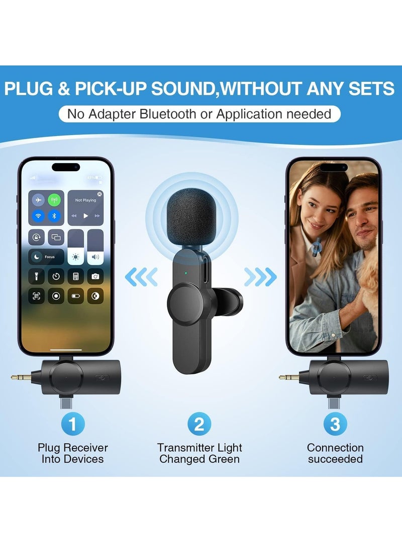 TIGER - Wireless Lavalier Lapel Microphone for iPhone, iPad, Android, Camera – Plug & Play, 7 Hours Long Working Time, Ideal for Interviews, Videos, Podcasts, Vlogs, YouTube. - Image 1
