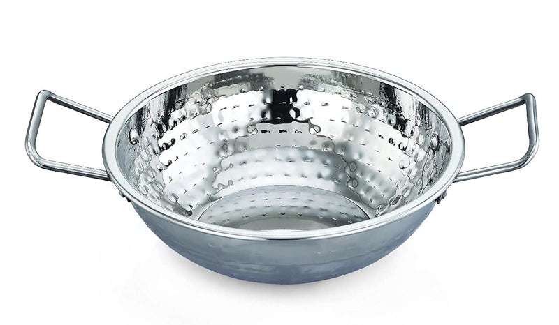 Expresso Stainless Steel Hammered Cooking Deep Fry Kadai - Capacity (1000ml) - Image 4