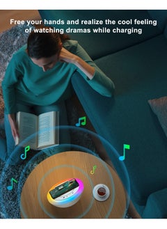 Y&D SYOSI Wireless Bluetooth Speakers Speaker with Charging, Night Light Dynamic Colored Lights, Gifts for Girls Boys  - Image 5