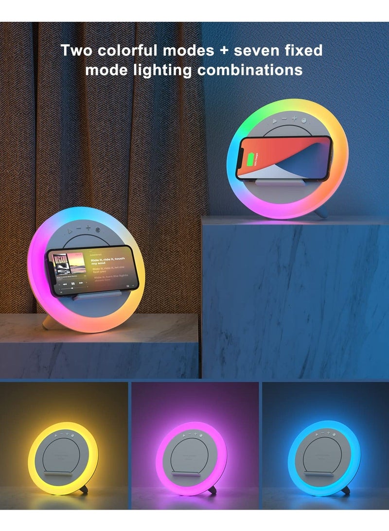 Y&D SYOSI Wireless Bluetooth Speakers Speaker with Charging, Night Light Dynamic Colored Lights, Gifts for Girls Boys  - Image 2