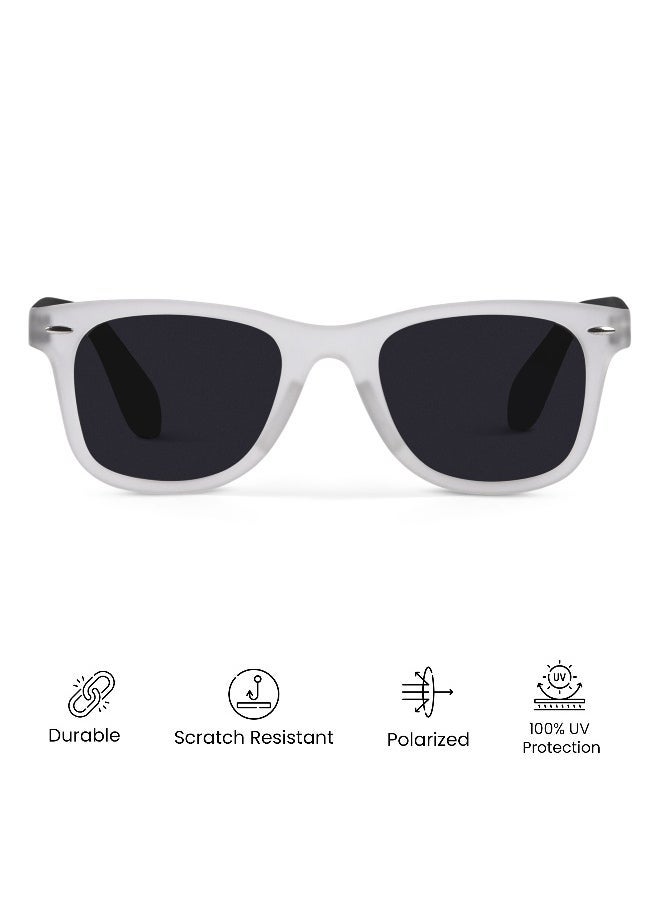 Woggles Obsidian Polarized Wayfarer Sunglasses  - Image 4