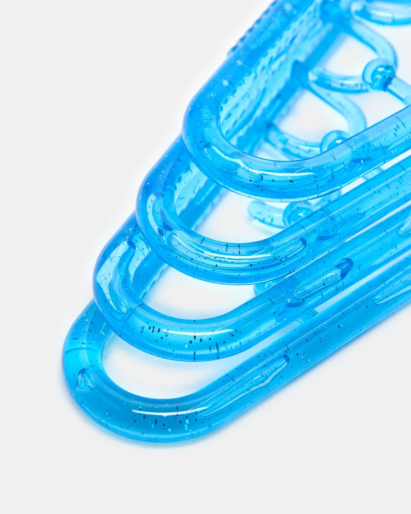 REDTAG Blue Plastic Hanger Set (4 Piece)