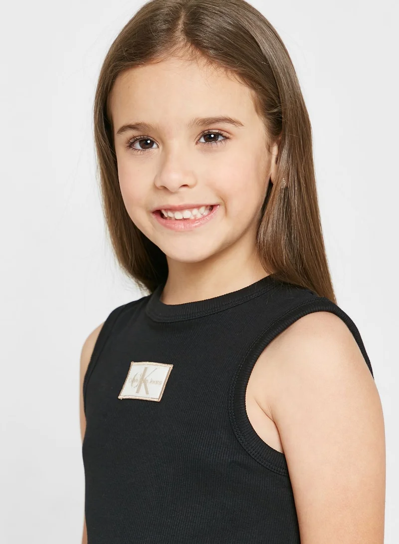 Calvin Klein Jeans Kids Rib Sleeveless Dress