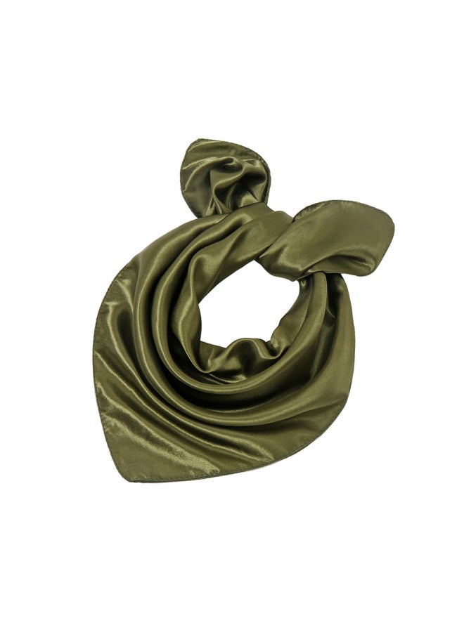 New Children's Day Decoration New Candy Color Ding Professional Square Scarf Kindergarten Performance Solid Color Simulated Silk Small Scarf