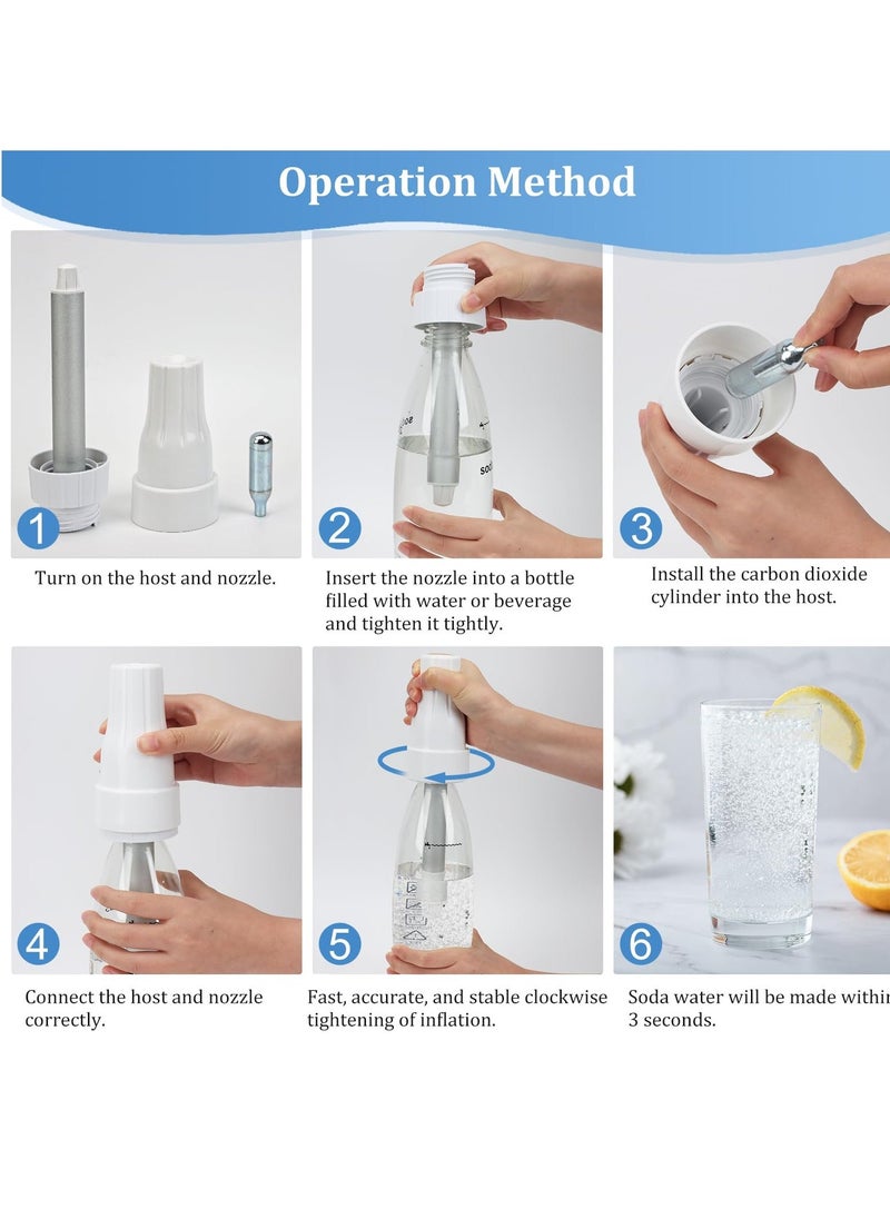 Soda Siphon, Sparkling Water Maker Machine, Household Fizzy Drink Maker (CO2 Cylinders Not Included)