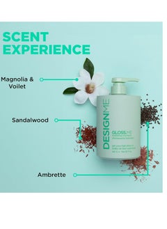 Design.ME GLOSS.ME Hydrating Shampoo by DESIGNME | Hemp & Argan Oil Shampoo Adds Softness & Shine | Straight, Wavy, or Curly Hair Shampoo | Sulfate-Free & Color-Safe Moisturizing Shampoo for Dry Hair, 32 Fl Oz  - Image 2
