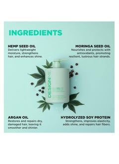 Design.ME GLOSS.ME Hydrating Shampoo by DESIGNME | Hemp & Argan Oil Shampoo Adds Softness & Shine | Straight, Wavy, or Curly Hair Shampoo | Sulfate-Free & Color-Safe Moisturizing Shampoo for Dry Hair, 32 Fl Oz  - Image 3