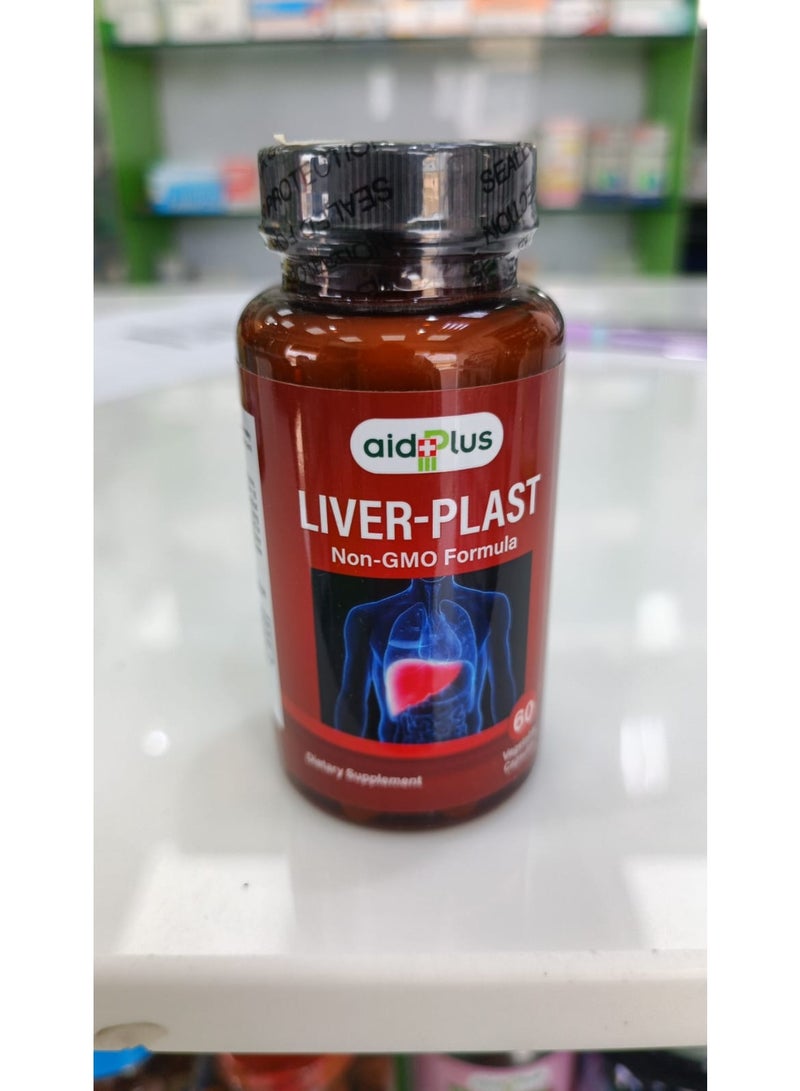 aid:plus LIVER-PLAST Non-GMO Formula Dietary Supplement, 60 Capsules