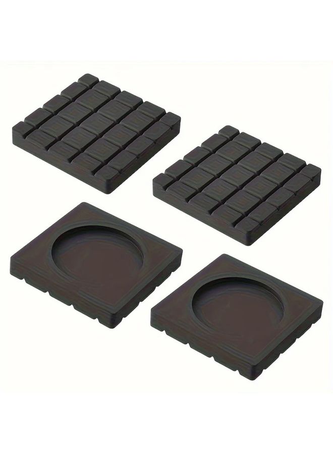 4pcs Anti Vibration Rubber Pads For Washing Machine And Dryer Non Slip Grip Universal Fit Stabilizer Mats Durable Shock Absorbing Washer Foot Pads Noise Reduction Appliance Feet - Image 1