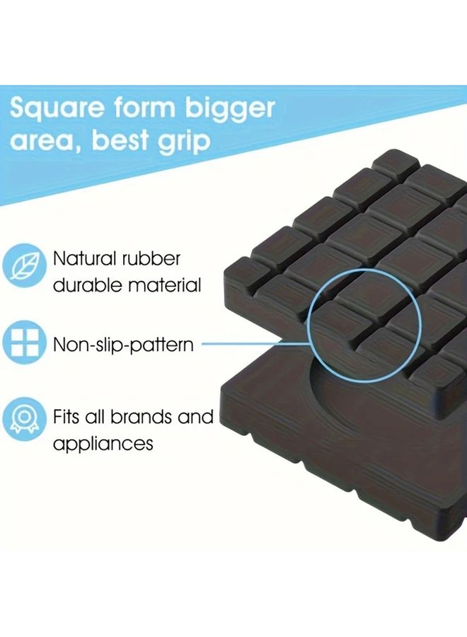 4pcs Anti Vibration Rubber Pads For Washing Machine And Dryer Non Slip Grip Universal Fit Stabilizer Mats Durable Shock Absorbing Washer Foot Pads Noise Reduction Appliance Feet - Image 3