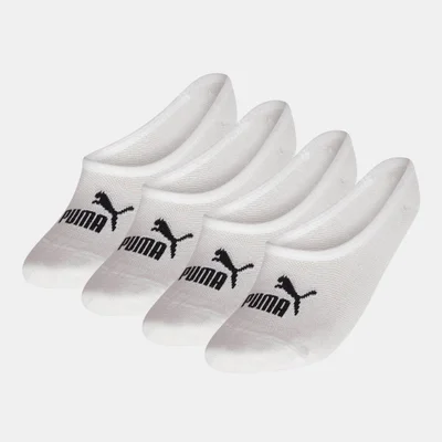 PUMA Logo Footie No-Show Socks (4 Pairs)