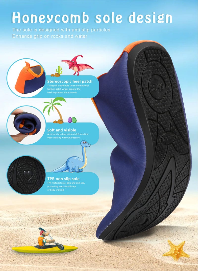 HomarKet Infant Water Socks Toddler Baby Boys Girls Non-Slip Socks Barefoot Quick-Dry Non-Slip Swim Socks Aqua Water Shoes for Beach Swimming Pool Water Park - Image 3