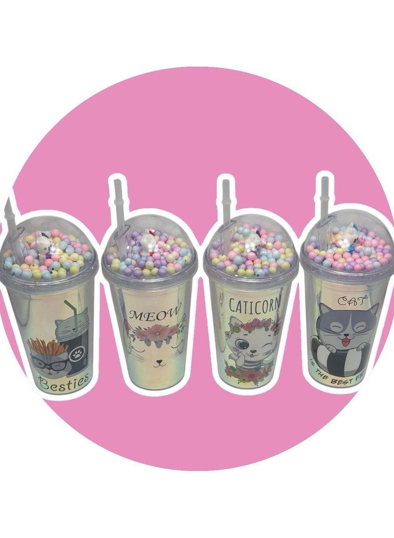 QSHOP 450ml Cold Drink Tumbler with Airtight Lid - Stylish Design and Vibrant Colors from Qshop - Ideal for Ice Coffee, Smoothies, and Iced Tea - Lightweight and Easy to Carry for Everyday Use - Image 3