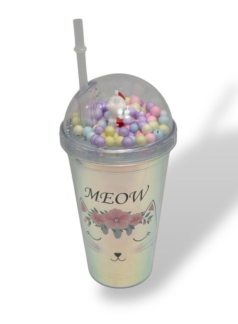 QSHOP 450ml Cold Drink Tumbler with Airtight Lid - Stylish Design and Vibrant Colors from Qshop - Ideal for Ice Coffee, Smoothies, and Iced Tea - Lightweight and Easy to Carry for Everyday Use - Image 1